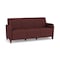 Lesro Siena Lounge Reception 3 Seat Tandem Seating No Center Arms, Walnut, RF Nebbiolo Upholstery SN3101 - alternate 1
